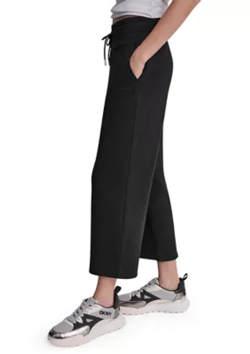 Women's Embroidered Logo Cropped Sweatpants