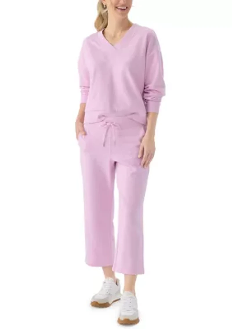 Women's Embroidered Logo Cropped Sweatpants