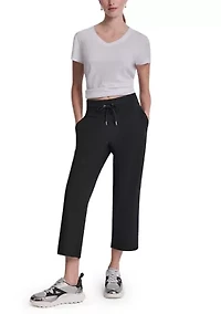 Women's Embroidered Logo Cropped Sweatpants