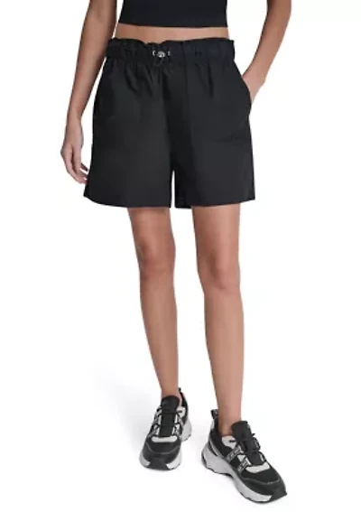 Women's Mid-Rise Poplin Shorts