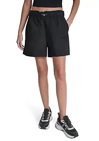 Women's Mid-Rise Poplin Shorts