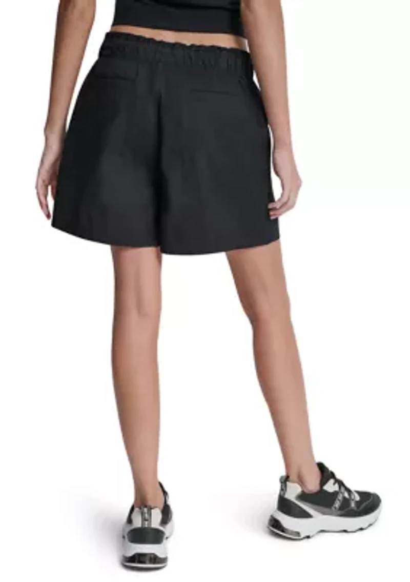 Women's Mid-Rise Poplin Shorts