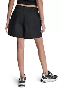 Women's Mid-Rise Poplin Shorts