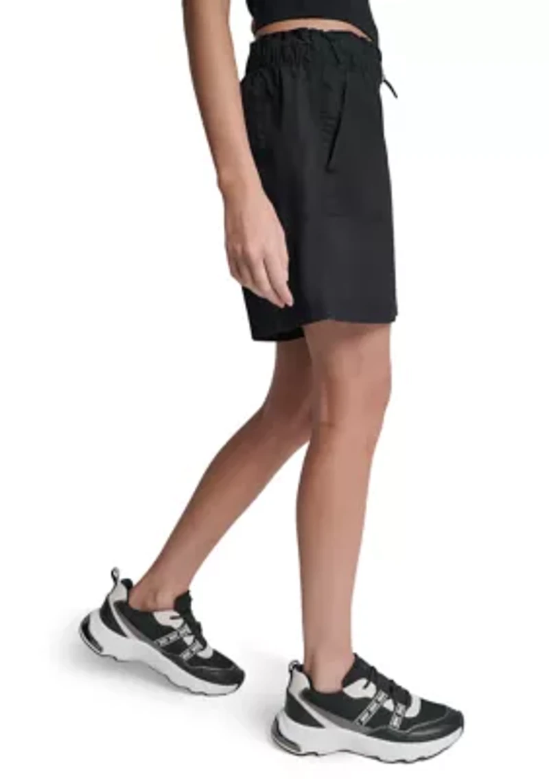Women's Mid-Rise Poplin Shorts