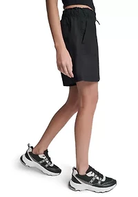 Women's Mid-Rise Poplin Shorts