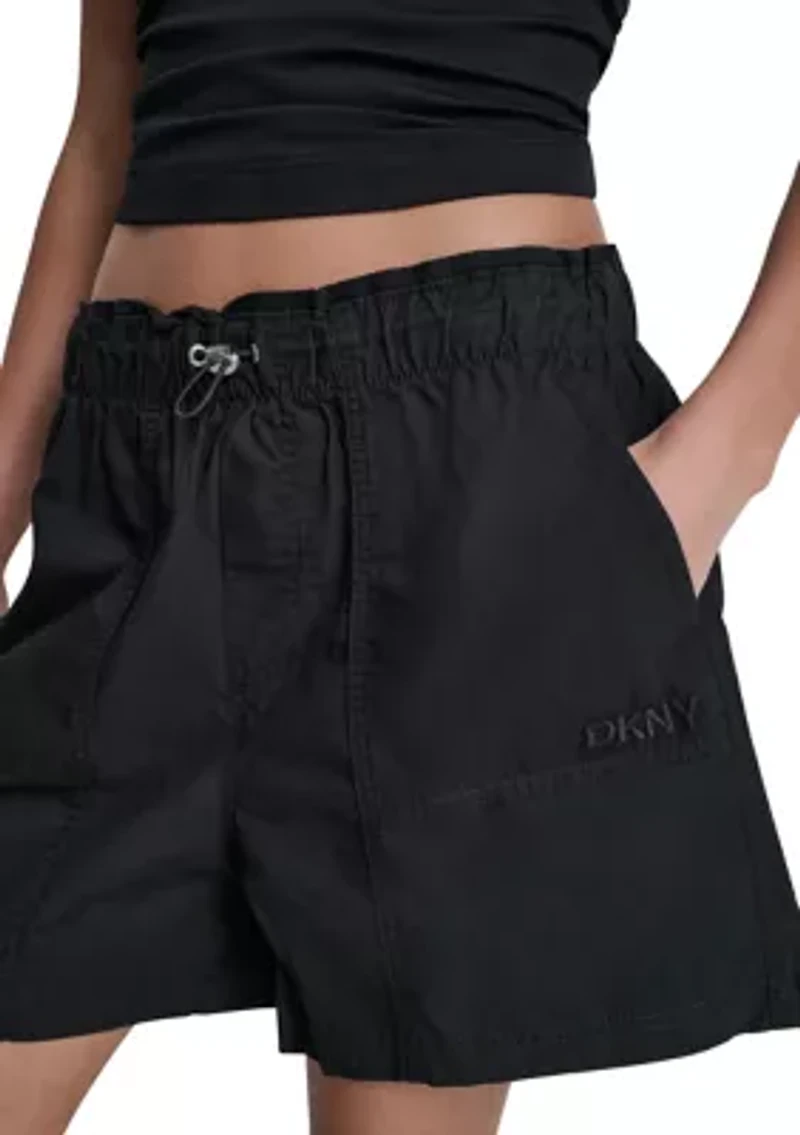 Women's Mid-Rise Poplin Shorts