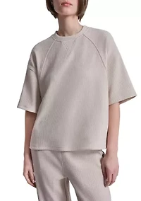 Women's Tech Ottoman Short Sleeve V-Inset Shirt