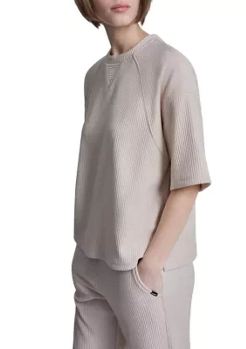 Women's Tech Ottoman Short Sleeve V-Inset Shirt