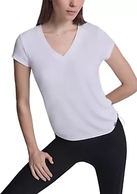 Women's Tech T-Shirt with Ruched Side Seams