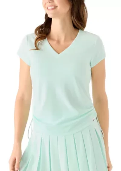 Women's Tech T-Shirt with Ruched Side Seams