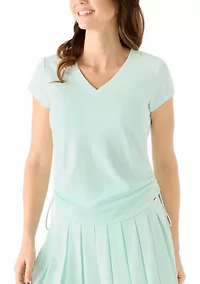 Women's Tech T-Shirt with Ruched Side Seams