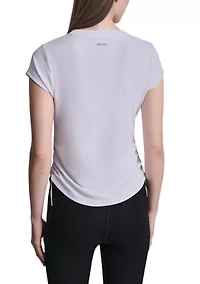 Women's Tech T-Shirt with Ruched Side Seams