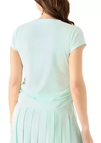 Women's Tech T-Shirt with Ruched Side Seams