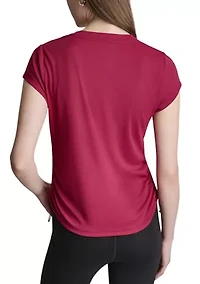Women's Tech T-Shirt with Ruched Side Seams