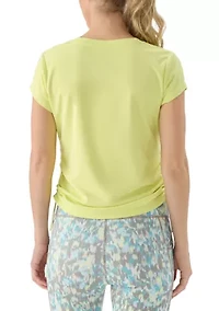 Women's Tech T-Shirt with Ruched Side Seams