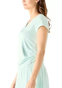 Women's Tech T-Shirt with Ruched Side Seams