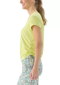 Women's Tech T-Shirt with Ruched Side Seams