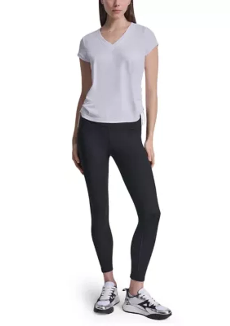 Women's Tech T-Shirt with Ruched Side Seams