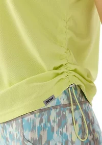 Women's Tech T-Shirt with Ruched Side Seams