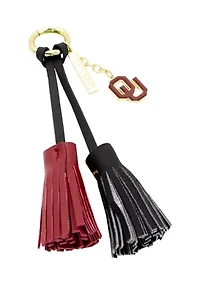NCAA University of Oklahoma Tassel Keychain With Charm