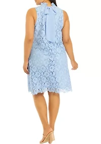 SLEEVELESS SHIFT WITH RUFFLE COLLAR