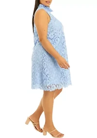 SLEEVELESS SHIFT WITH RUFFLE COLLAR