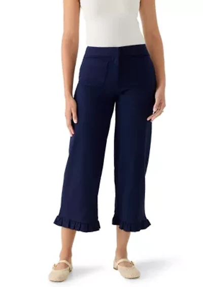 Women's Wide Leg Ruffle Pants