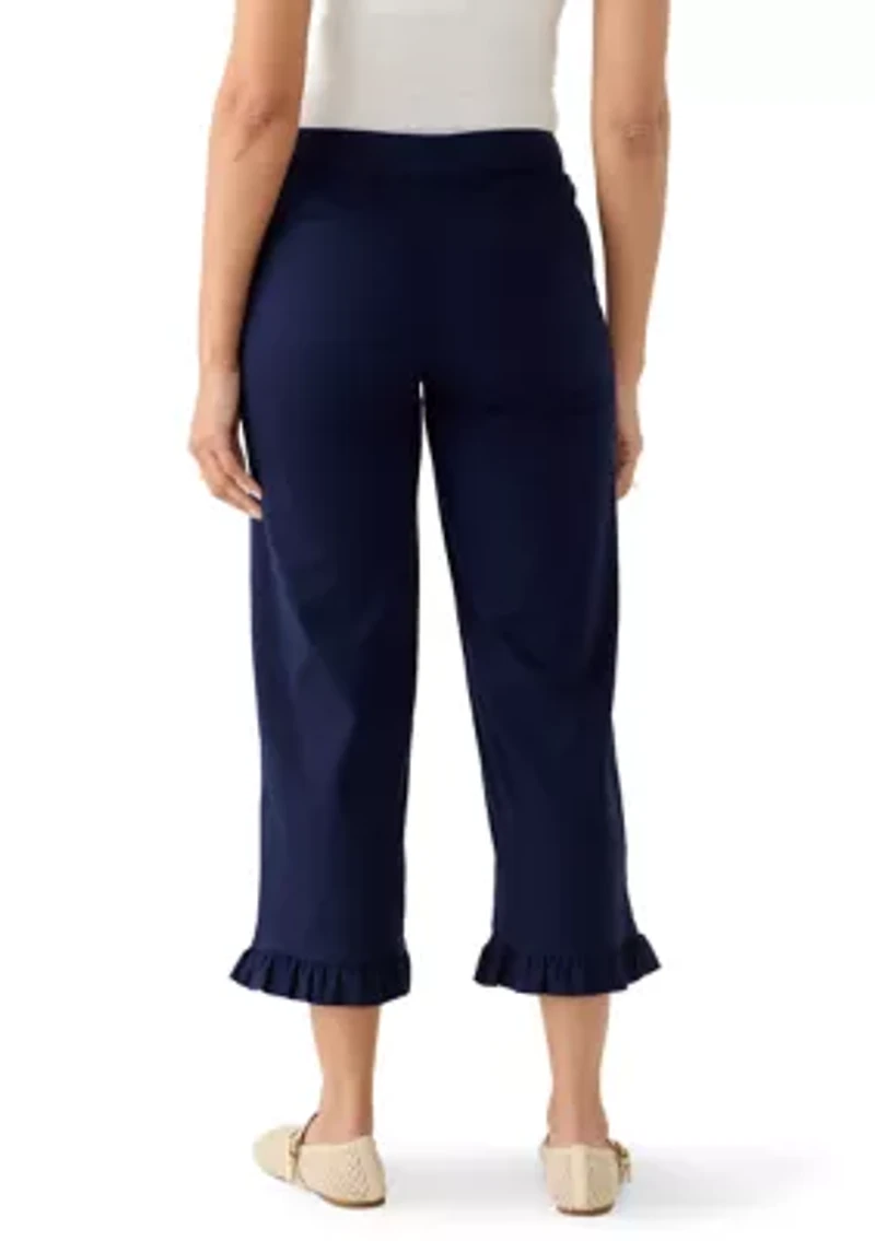 Women's Wide Leg Ruffle Pants