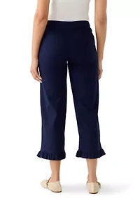 Women's Wide Leg Ruffle Pants
