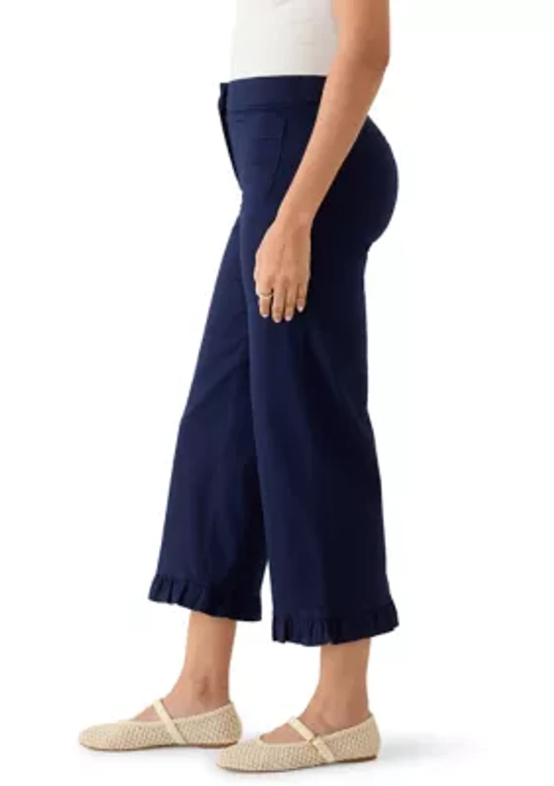 Women's Wide Leg Ruffle Pants