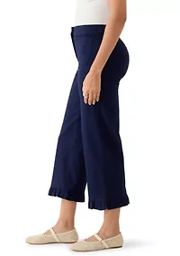 Women's Wide Leg Ruffle Pants