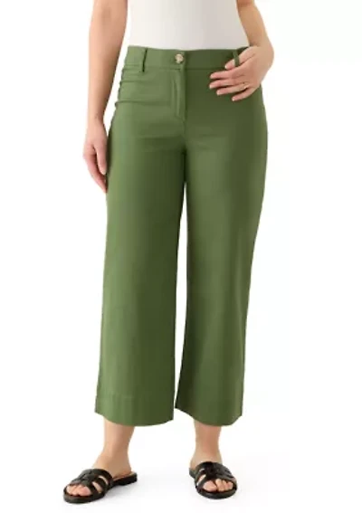 Petite Wide Leg Bistretch Pants