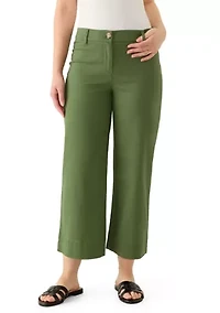 Petite Wide Leg Bistretch Pants