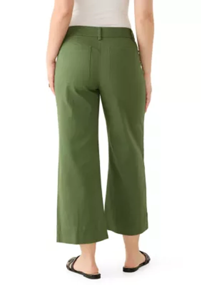 Petite Wide Leg Bistretch Pants