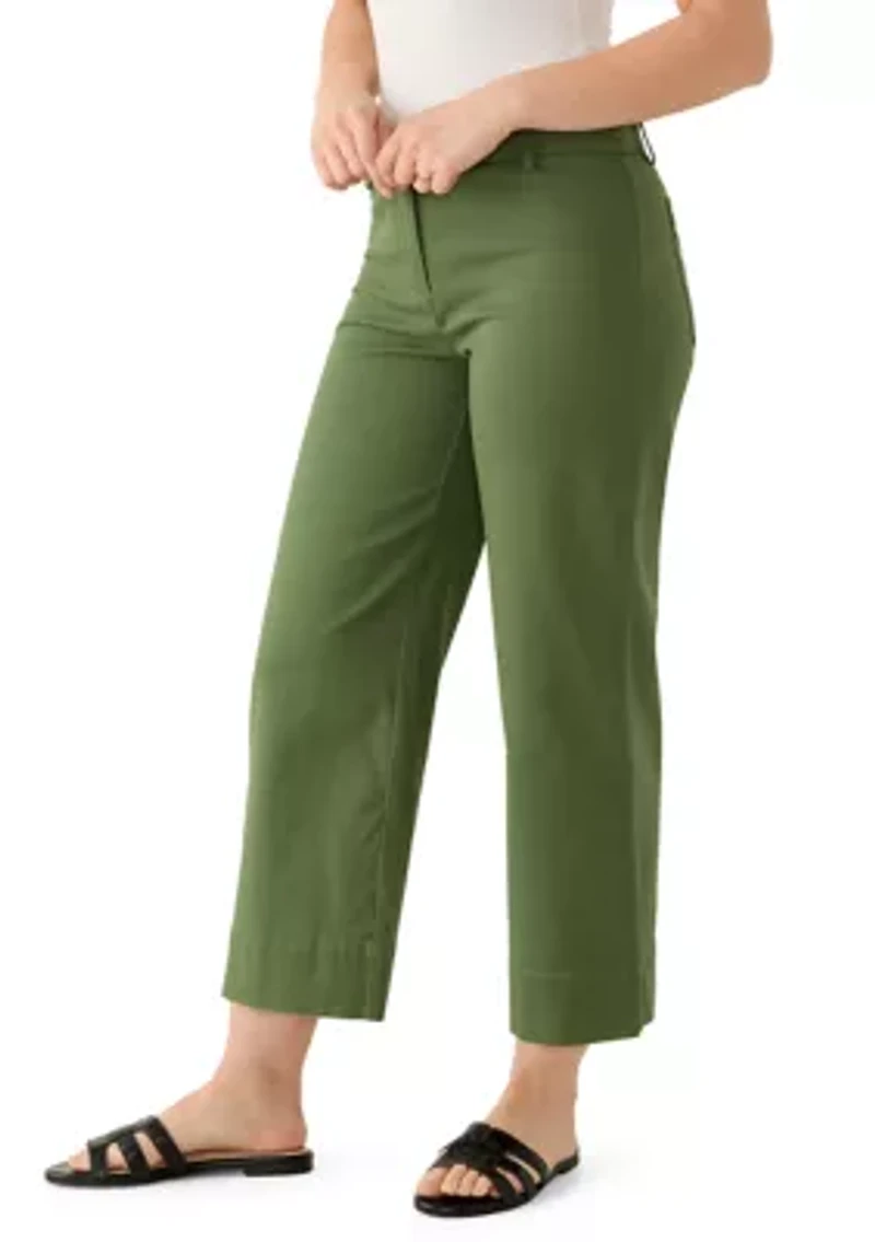 Petite Wide Leg Bistretch Pants
