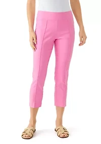 Petite Pintuck Capri Pants