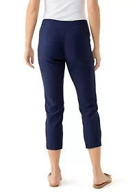 Petite Pintuck Capri Pants