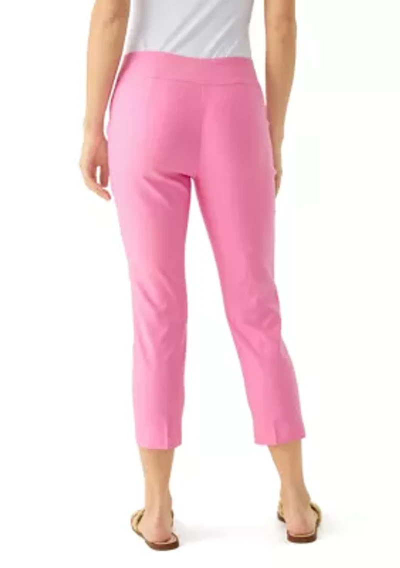 Petite Pintuck Capri Pants