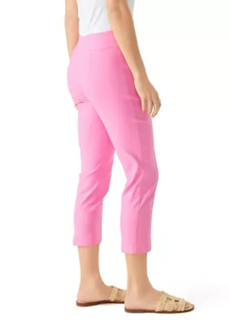 Petite Pintuck Capri Pants