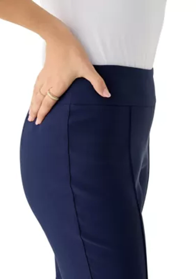 Petite Pintuck Capri Pants