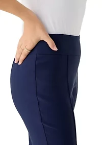 Petite Pintuck Capri Pants