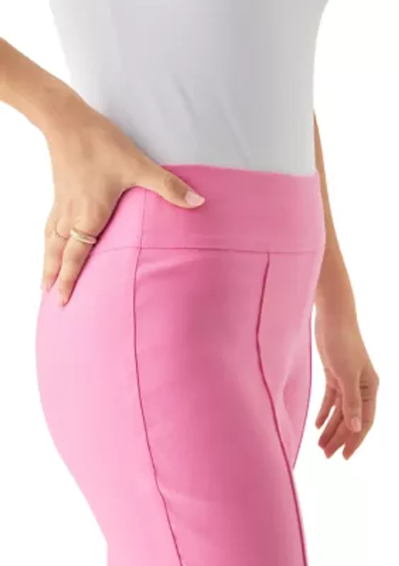 Petite Pintuck Capri Pants