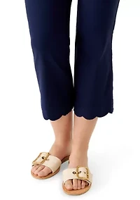 Petite Millennium Pants with Eyelet Hem