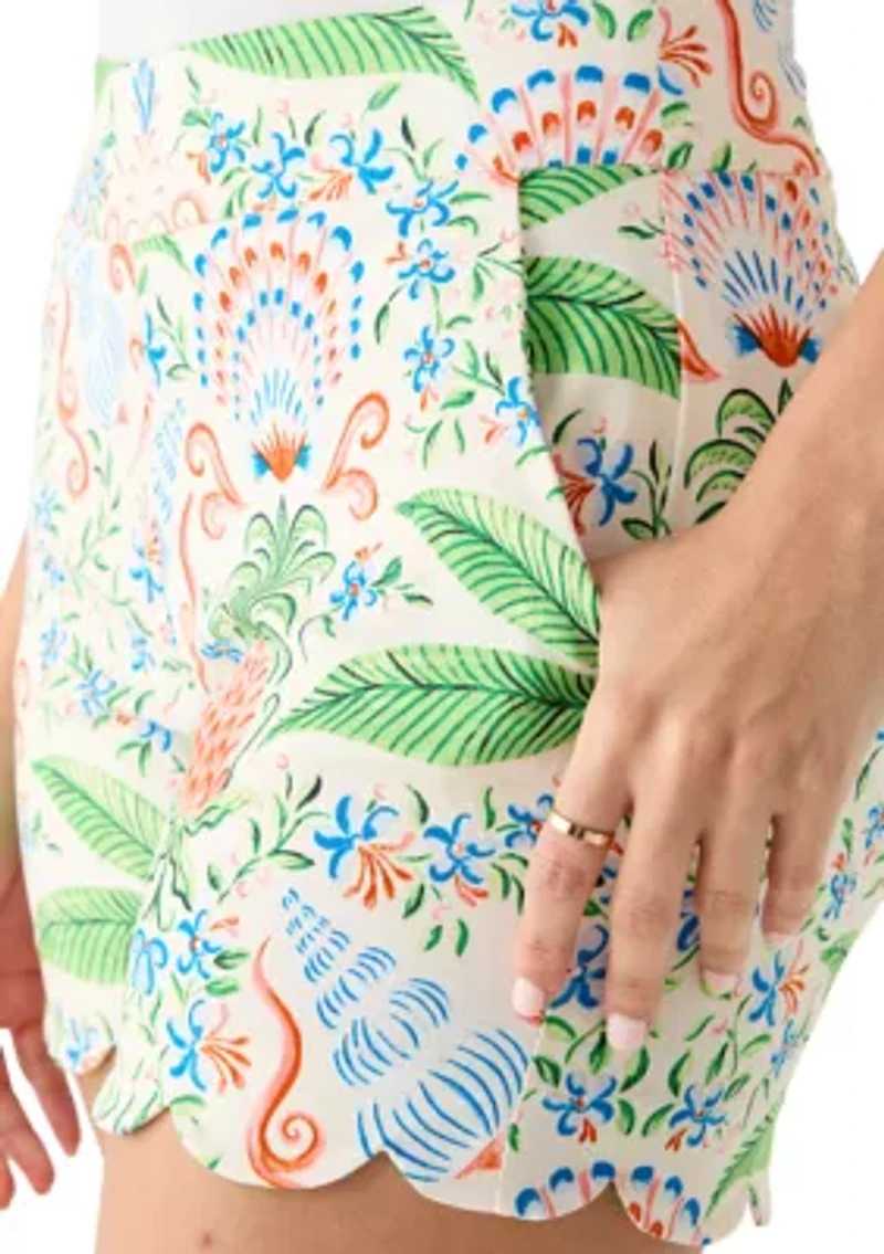 Women's Scalloped Shorts