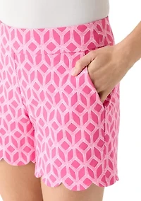 Women's Scalloped Shorts