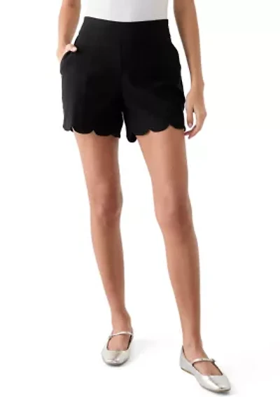 Petite Scallop Shorts