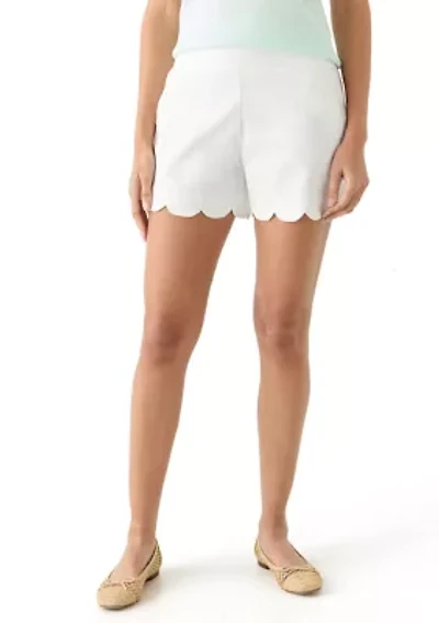 Petite Scallop Shorts