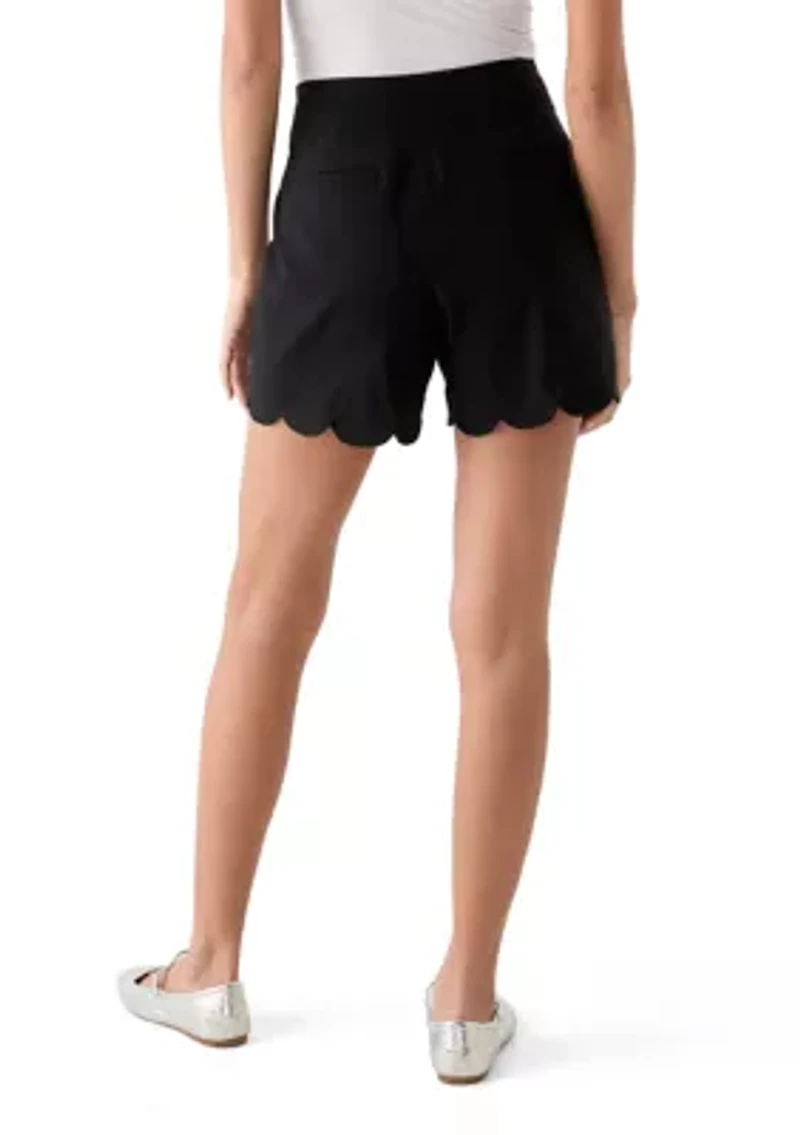 Petite Scallop Shorts