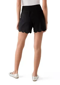 Petite Scallop Shorts