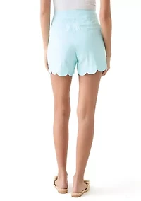 Petite Scallop Shorts